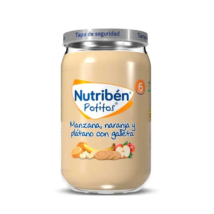 Nutribén Appel, Sinaasappel, Banaan en Koekjes Potito 235g