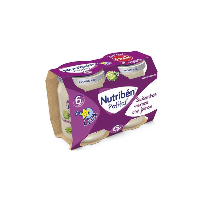 Nutribén Potito Diner Bipack Doperwtjes met Ham 2x 190g