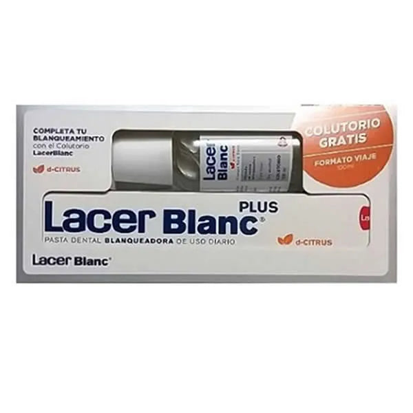 Lacer Blanc Plus Whitening Tandpasta D-Citrus 125ml + Mondwater 100ml