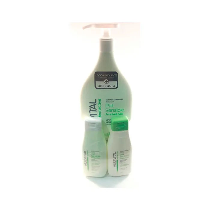Mussvital Dermactive lichaamslotion voor de gevoelige huid 1000 ml, set van 3 artikelen