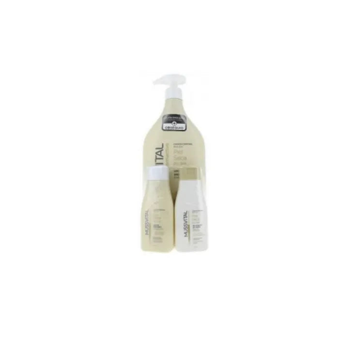 Mussvital Dermactive Douchegel Droge Huid 1000ml Set 3 artikelen