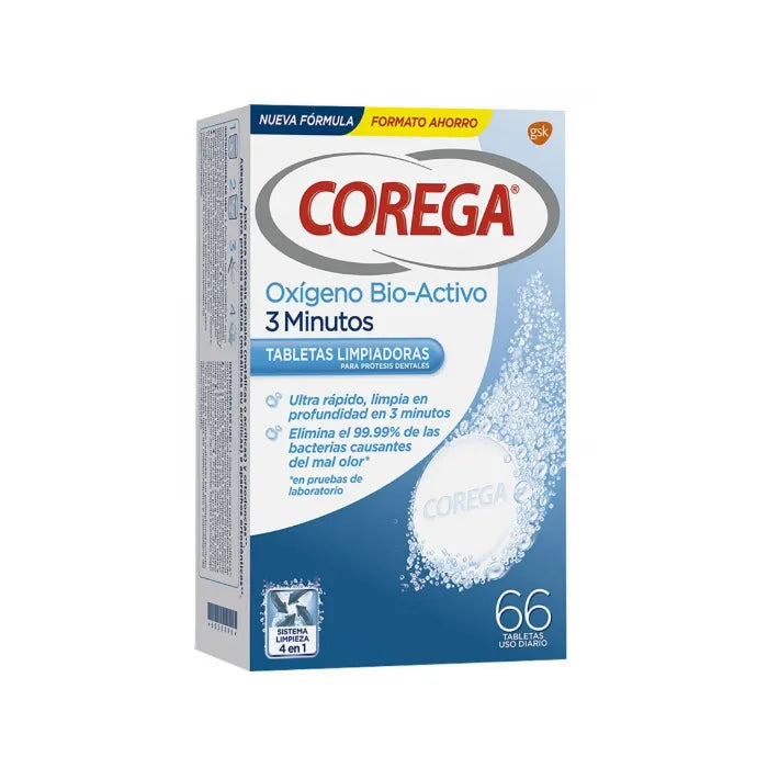 Corega Active Oxygen 3 Minuten 66 Tabletten