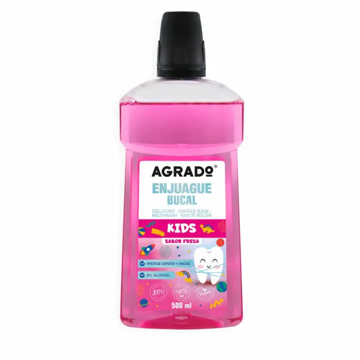 Agrado Mondwater voor Kinderen Aardbei 500ml