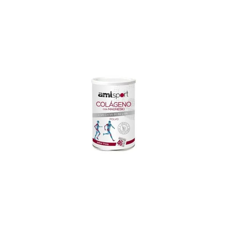 Amlsport Collageen met Magnesium Vit C Vit B1 B2 B6 Aardbeiensmaak Poeder