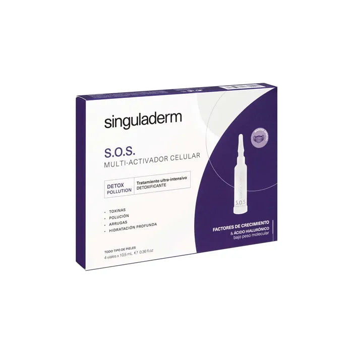 Singuladerm S.O.S. Multi-Cellular Activator Ontgiftende behandeling 4x10,5ml