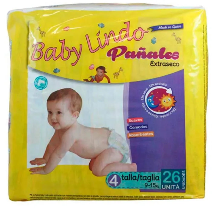 Baby Lindo Luiers T4 9-15 Kg 26 Stuks