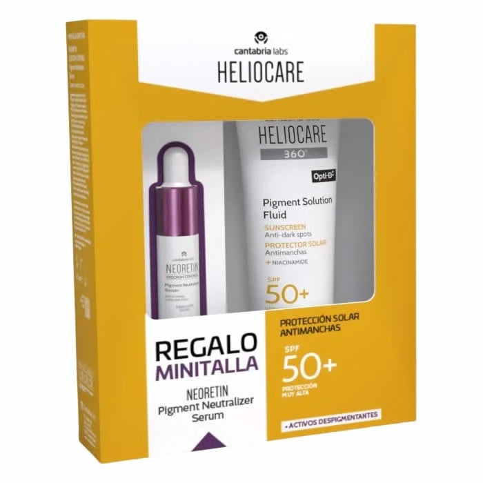 Heliocare 360 Opti D Pigment Solution Fluid Spf50+ 50ml set 2 artikelen