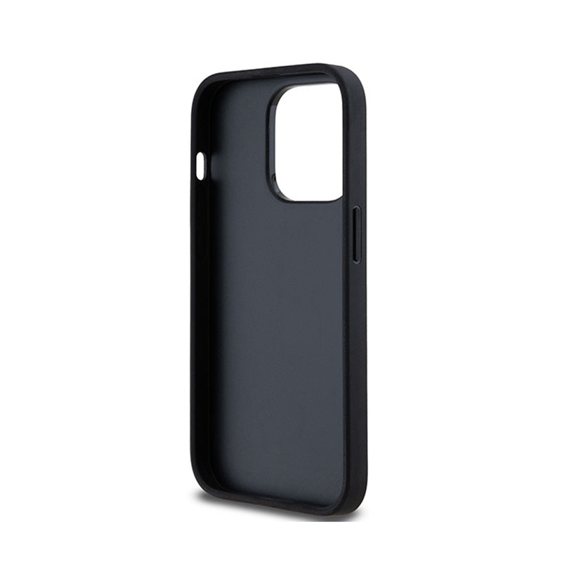 DKNY Leren Hoesje met Geblokt Monogrampatroon & Bedrukte Strepen - voor iPhone 14 Pro (zwart) (7)