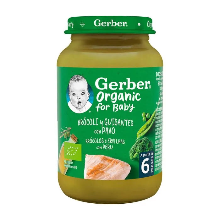 Gerber Bio Broccol & Erwtenpuree met Kalkoen 190g