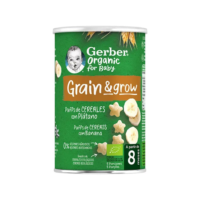 Gerber biologische graan- en bananensnack