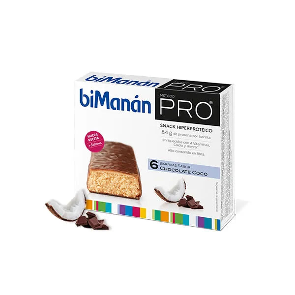 Bimanán Bimanan Pro reep chocolade en kokosnoot 6 stuks