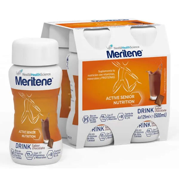 Meritene Active Senior Nutrition Drink Smaak Chocolade 4x125ml