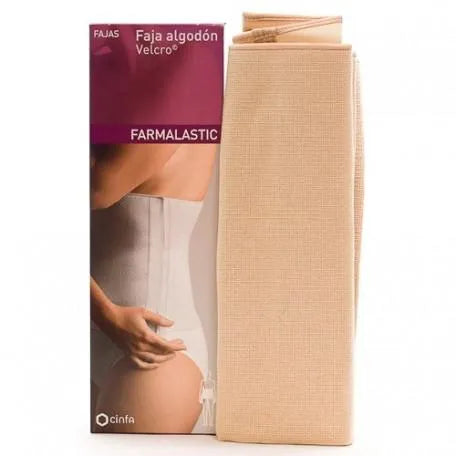 Farmalastic Lumbale rugbandage beige klittenbandsluiting T-3 1 stuk