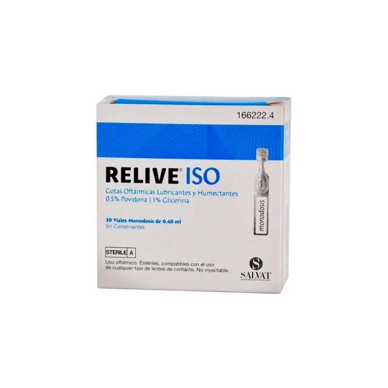 Relive Iso steriele oftalmische oogdruppels 30 enkelvoudige doses