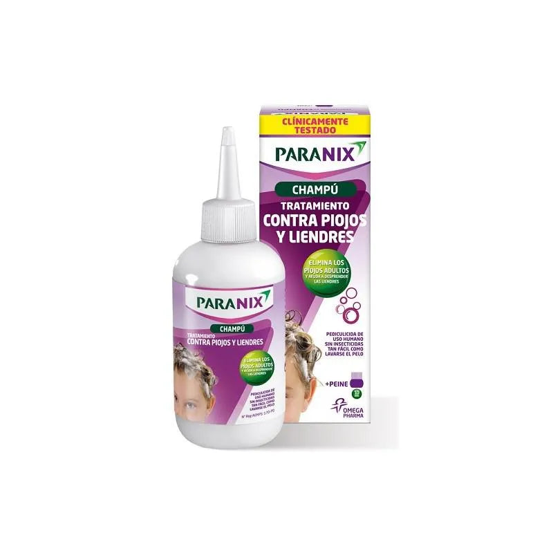 Perrigo Paranix Shampoo Behandeling Tegen Luizen en Neten 200ml Kam