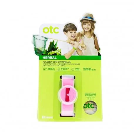 Otc Herbal Kinderarmband tegen muggen roze