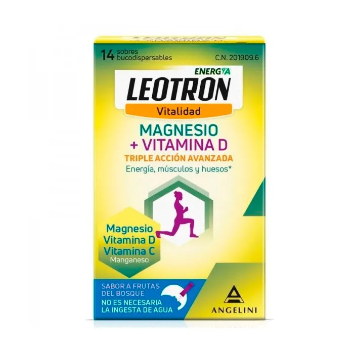 Leotron Vitaliteit Magnesium + Vitamine D 14 sachets