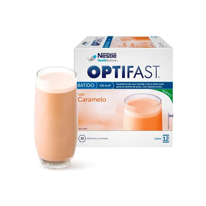 Optifast Milkshake met karamelsmaak 12 zakjes 55g