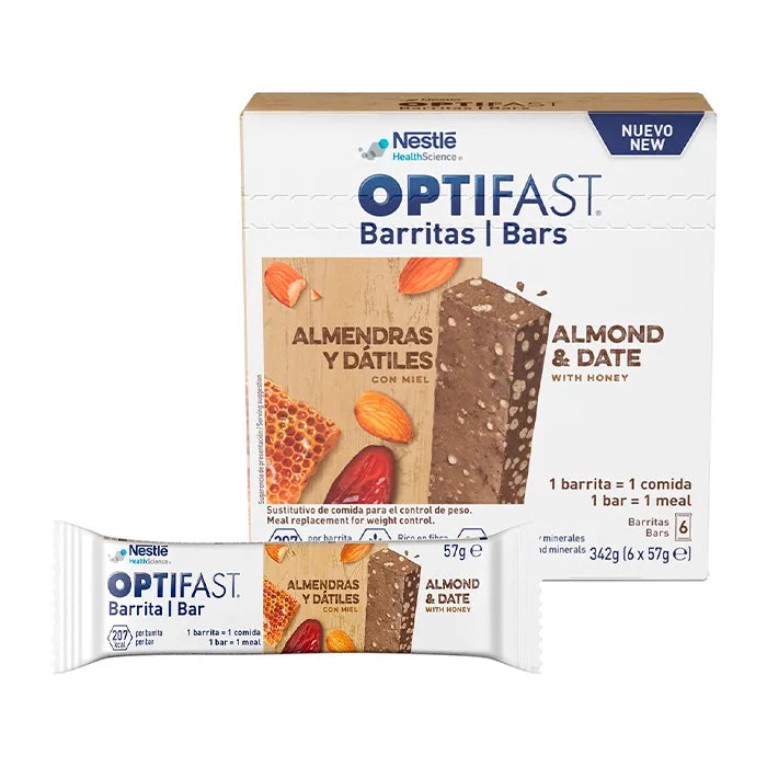 Optifast 6 Amandel-Dadel-Sticks met honing