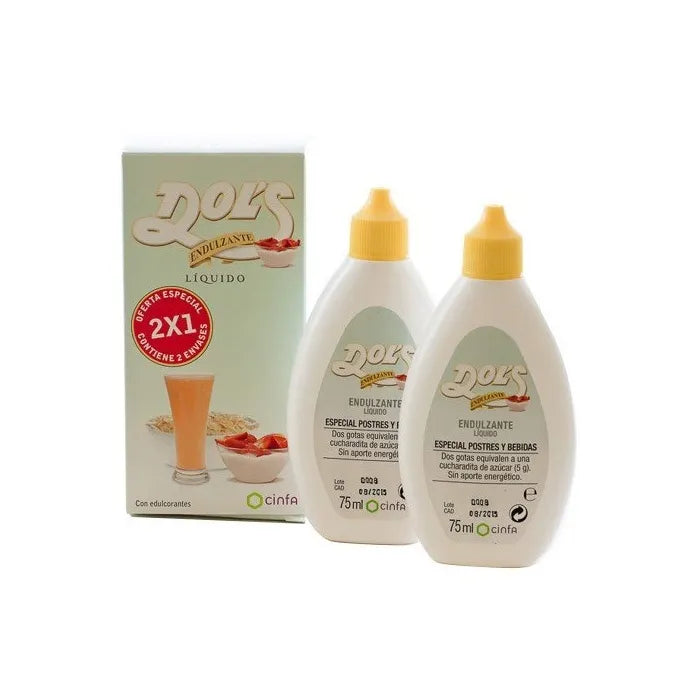 Cinfa Dols vloeibare zoetstof 75+75ml