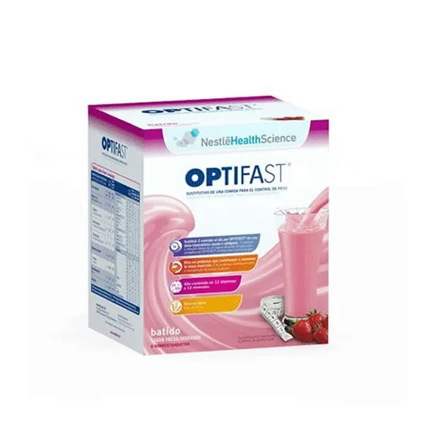 Optifast Shake Smaak Aardbei 9 Zakjes