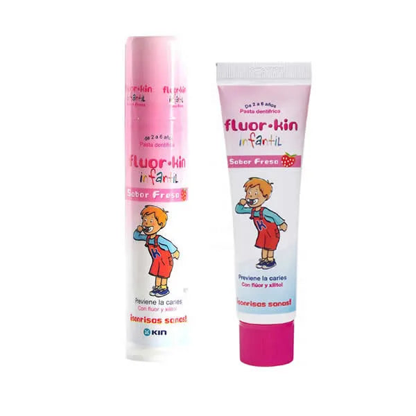 Fluor Kin Kindertandpasta Aardbeiensmaak 150ml