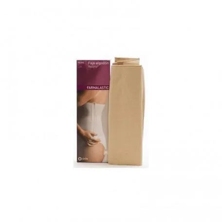 Katoenen klittenbandbandage maat 1 kleur beige Farmalastic