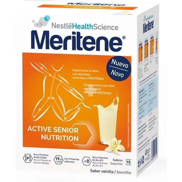 Meritene Milkshakes Vanillesmaak 15 Zakjes