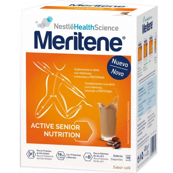 Meritene Shakes Smaak Cafeïnevrije Koffie 15 Zakjes