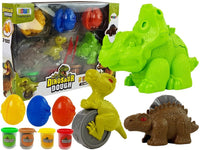 Speeldeeg dinosaurus-eivorm 12 stuks 4 kleuren