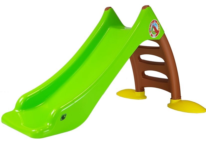 Tuinglijbaan met ladder voor kinderen, 424 groen-bruin, 130 cm