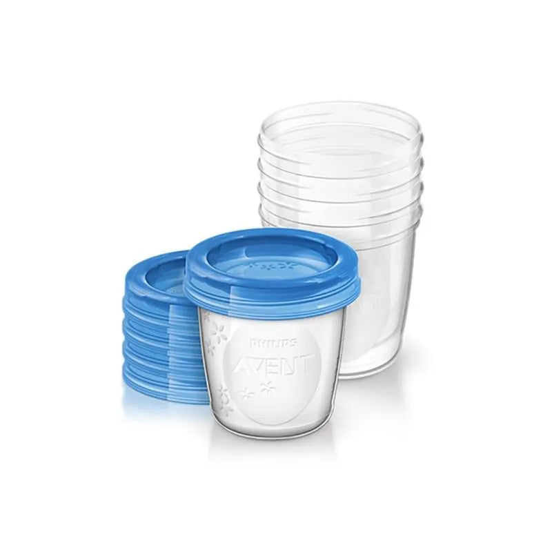 Philips Avent bewaarbekers voor moedermelk 5 stuks en deksels