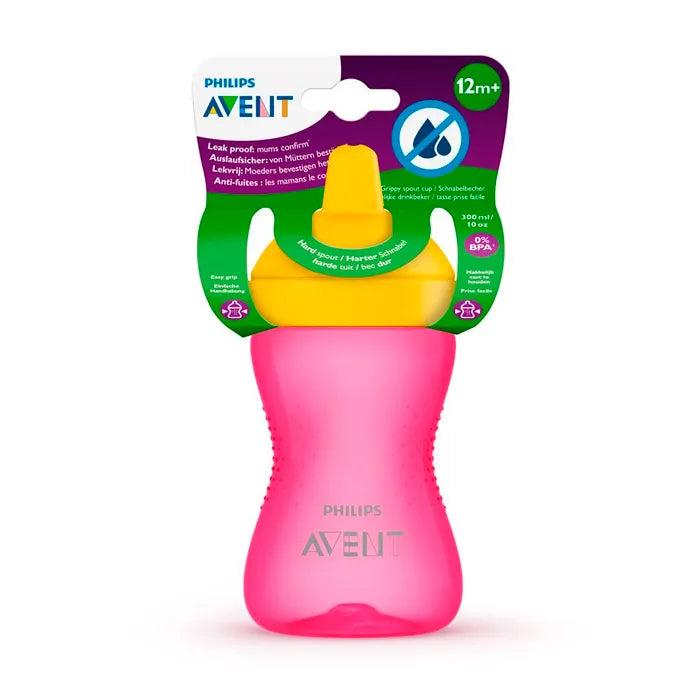 Avent harde tuitbeker roze +12 maanden 300ml