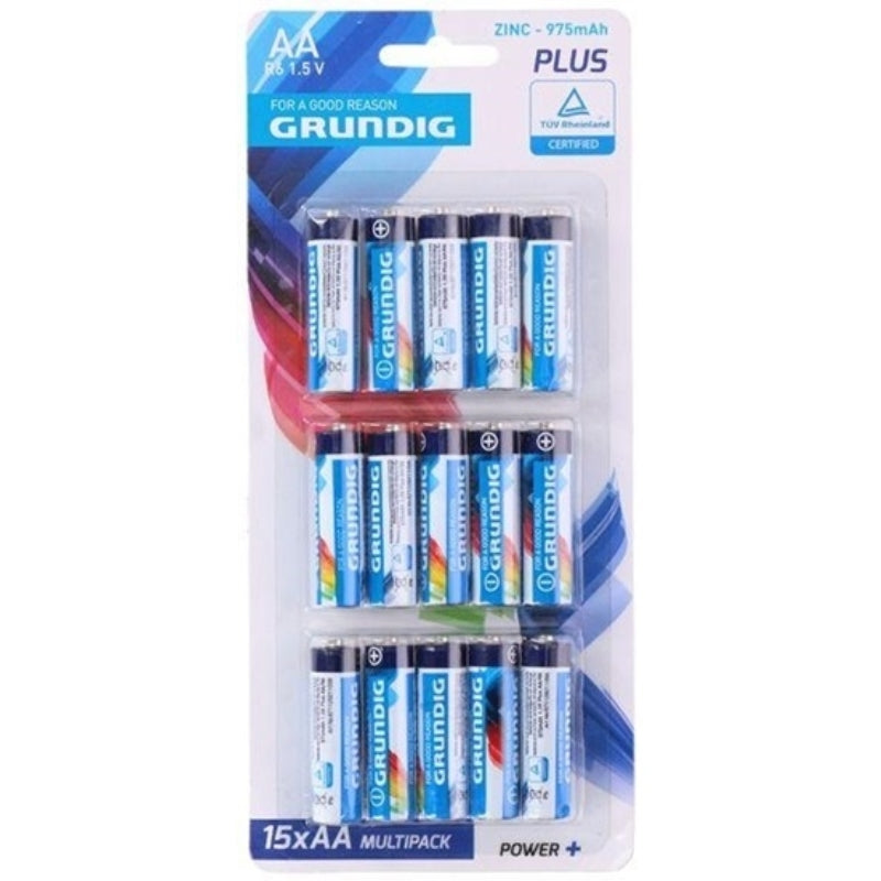 Grundig - Set zink-koolstofbatterijen AA / R6 1,5 V 15 st