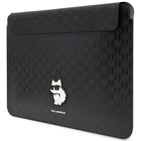 Karl Lagerfeld NFT Saffiano Monogram Ikonik Choupette Sleeve - 14" laptoptas (zwart) (2)
