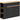 Dressoir, buffetkast, groot kastcompartiment, 3-staps plank, lade, zwart, 110 x 29,5 x 82 cm
