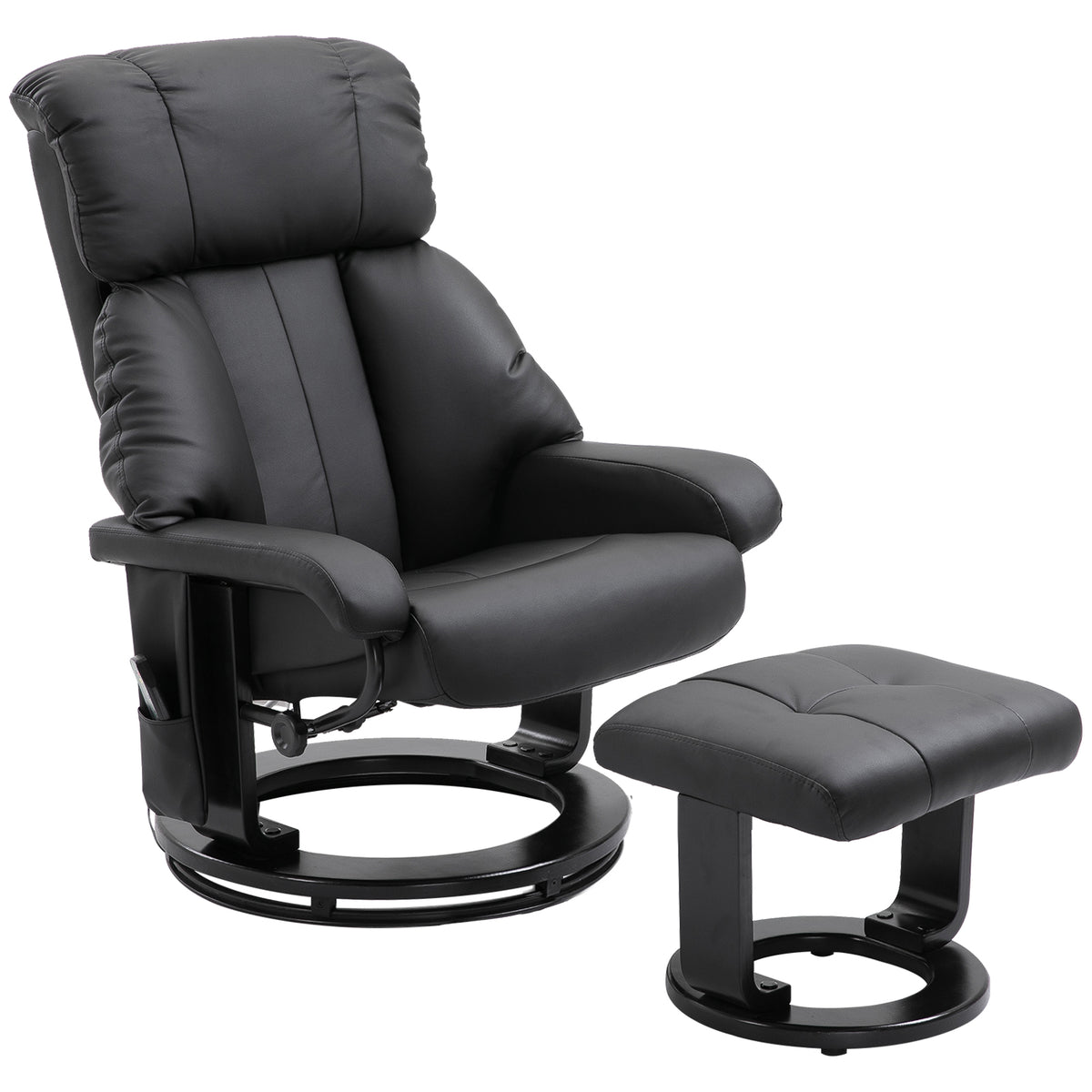 Relaxfauteuil met voetenbank, massagestoel met ligfunctie, elektrische relaxfauteuil met afstandsbediening
