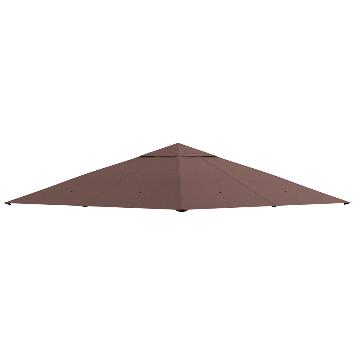 Vervangend dak voor tuinpaviljoen, polyester, 2,98 x 2,98 m, koffiekleur