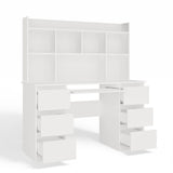 Schreibtisch KUBA + AUFSATZ Set WEISS – Produktabbildung 12