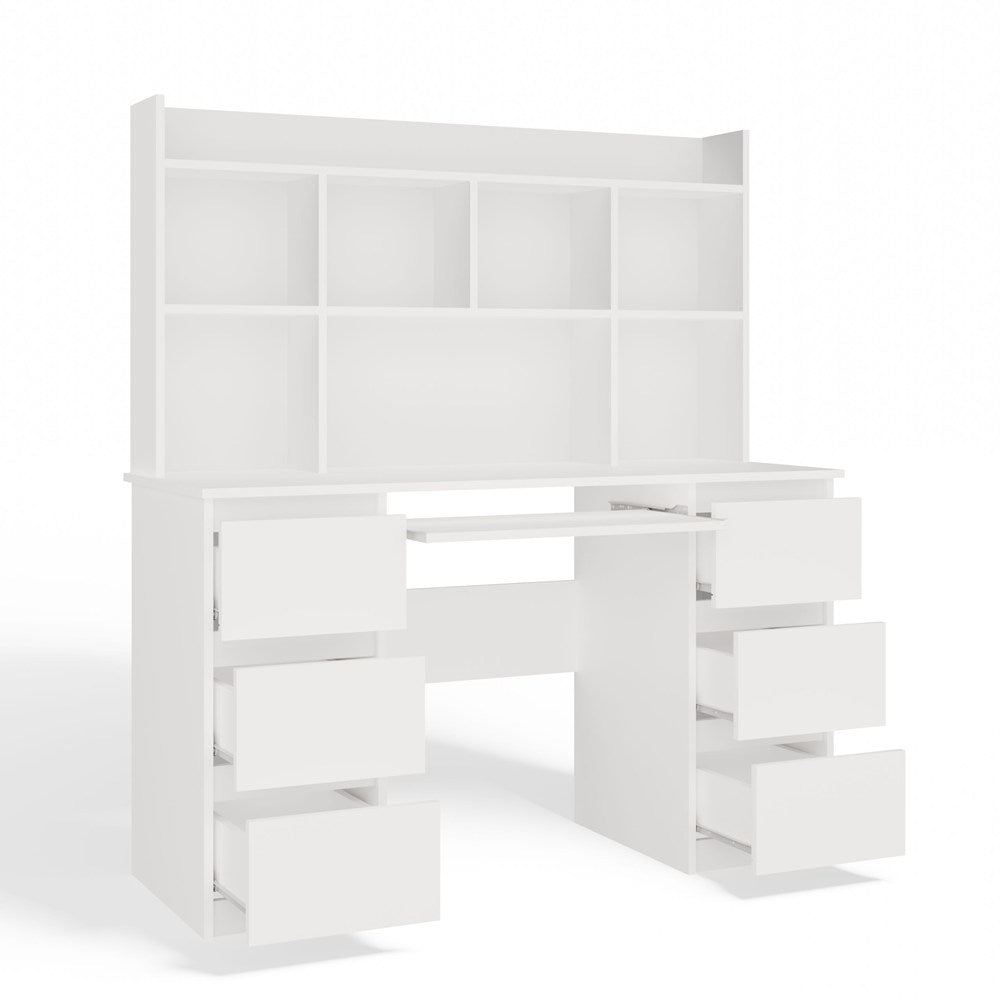 Schreibtisch KUBA + AUFSATZ Set WEISS – Produktabbildung 12