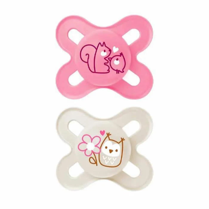 Mam Original Start Siliconen 0-2 M 2 stuks Roze kleur