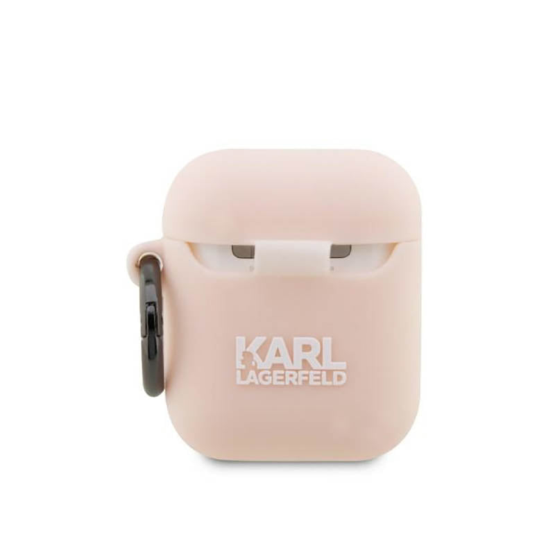 Karl Lagerfeld siliconen hoesje NFT Choupette Head 3D - AirPods 1/2 gen (roze) (2)