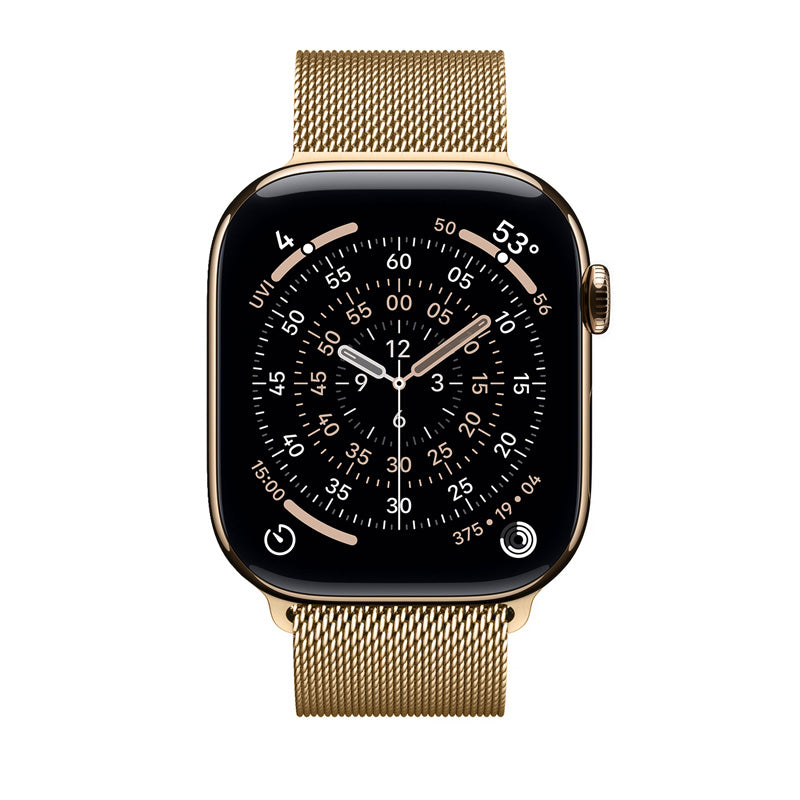 Crong Milano Steel - Roestvrijstalen band voor Apple Watch 44/45/46/49 mm (roségoud) (2)
