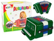Accordeoninstrument voor een jonge muzikant Groen