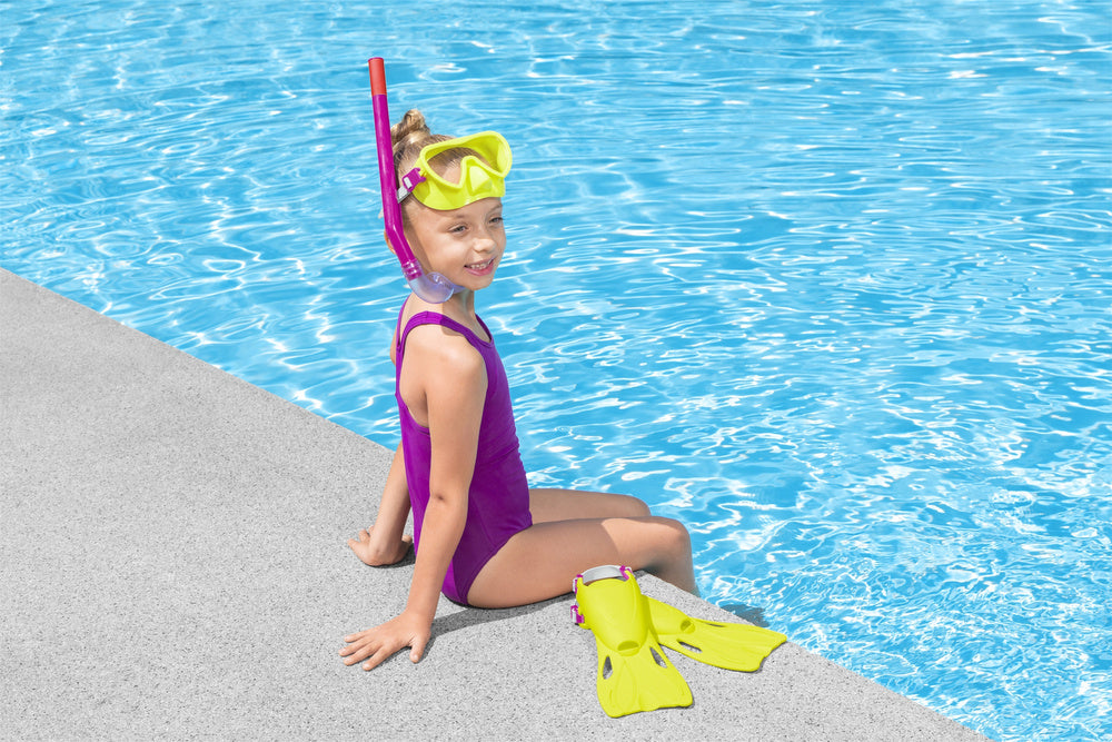 Duikset Yellow masker, vinnen, snorkel Bestway 25039 (2)