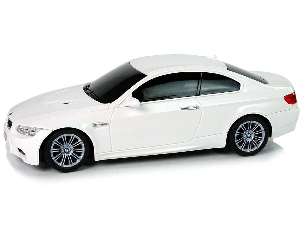Afstandsbedienbare BMW M3 Wit 2.4G stuurwiel 1:18 geluid lichten (2)