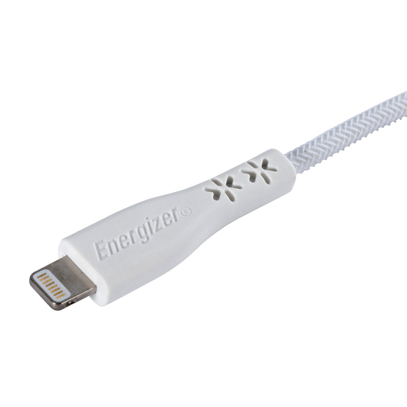 Energizer HardCase - USB-C naar Lightning-verbindingskabel met MFi-certificering 1,2 m (wit) (2)