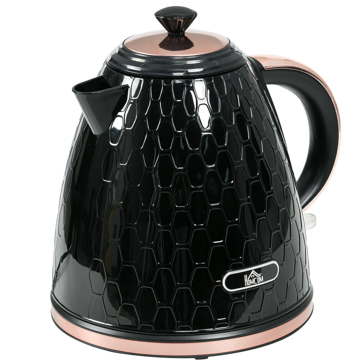 Waterkoker, 2200W, kijkvenster, filter, snelkoker, zwart