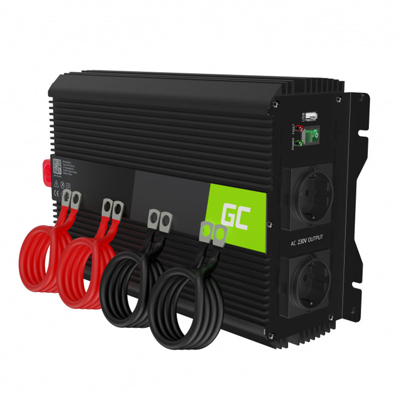 Green Cell - Omvormer PRO 12V naar 230V 2000W/4000W Gemodificeerde sinusgolf