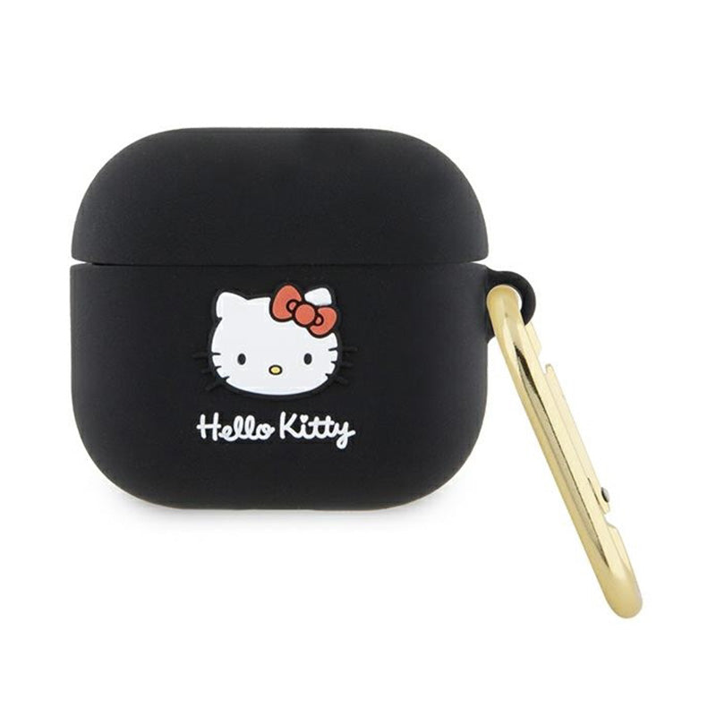 Hello Kitty siliconen 3D Kitty-kop - hoesje voor AirPods 3 (zwart)